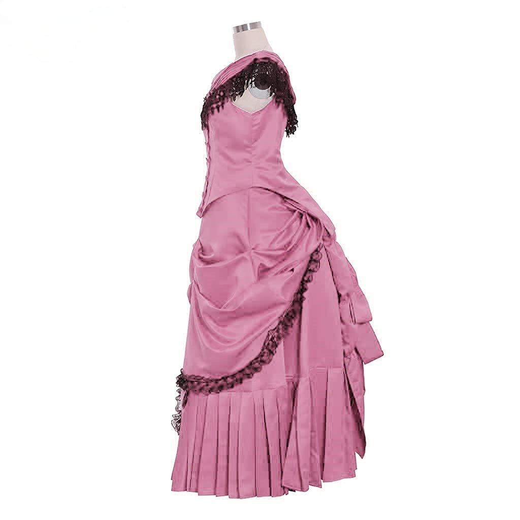 Victorian Bustle Gown | Queen’s Gown Victorian Gothic Georgian Dress for Masquerade & Reenactment - Coscosmos