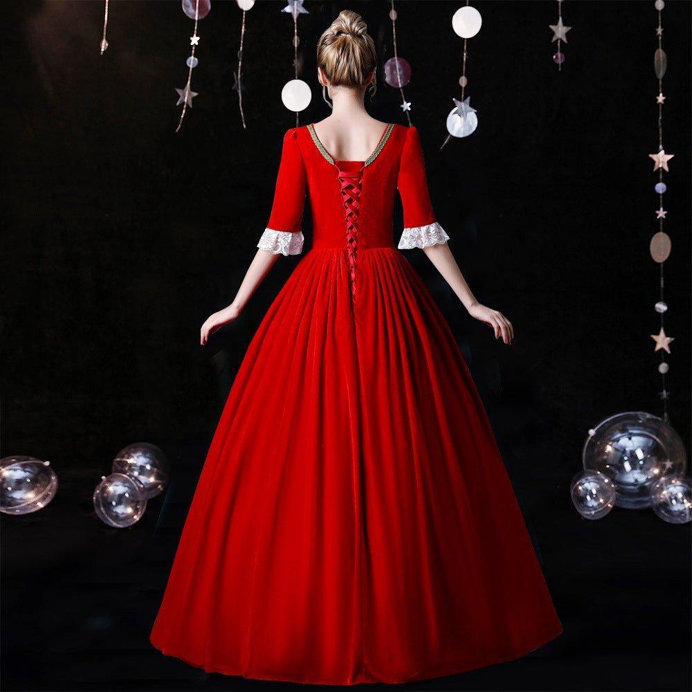 Victorian Christmas Gala Gown: French - Inspired Court Dress for Holiday Events - Coscosmos