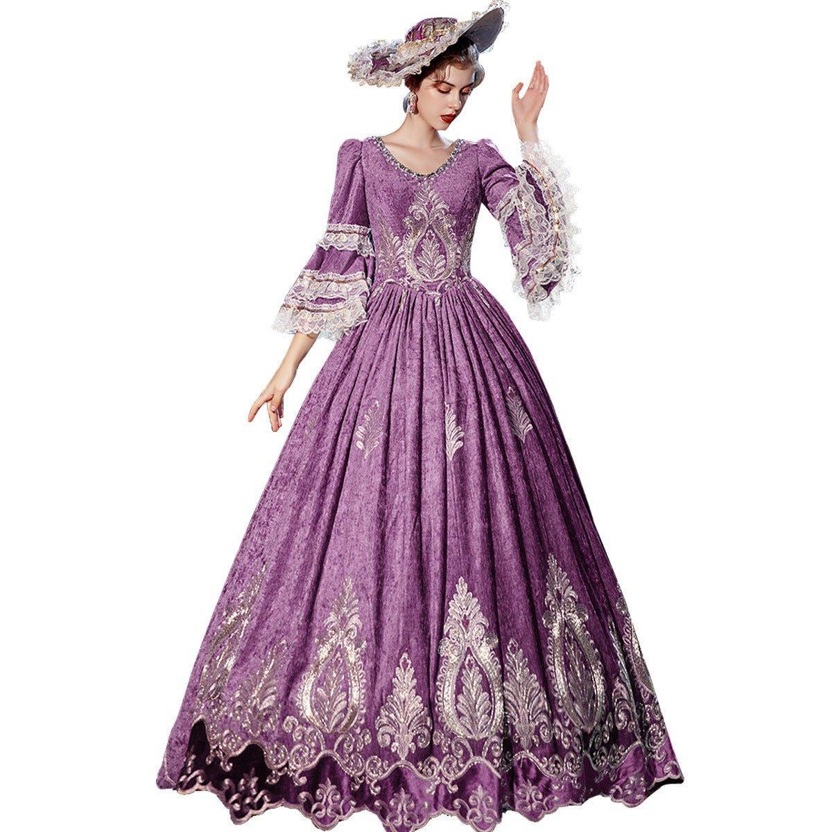 Victorian Elegance Gown: European Court Costume for Stage and Gala Events - Coscosmos