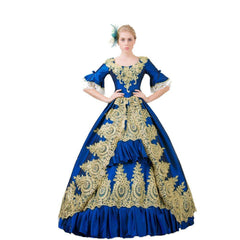 Victorian Elegance Gown: French - Inspired European Court Dress for Performances - Coscosmos