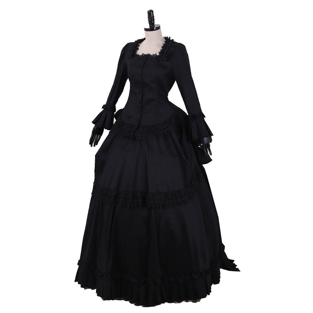 Victorian Gothic Bustle Dress | Vintage Steampunk Ball Gown Costume for Cosplay - Coscosmos