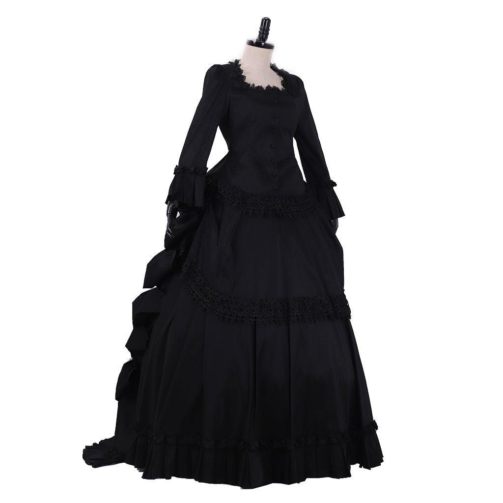 Victorian Gothic Bustle Dress | Vintage Steampunk Ball Gown Costume for Cosplay - Coscosmos