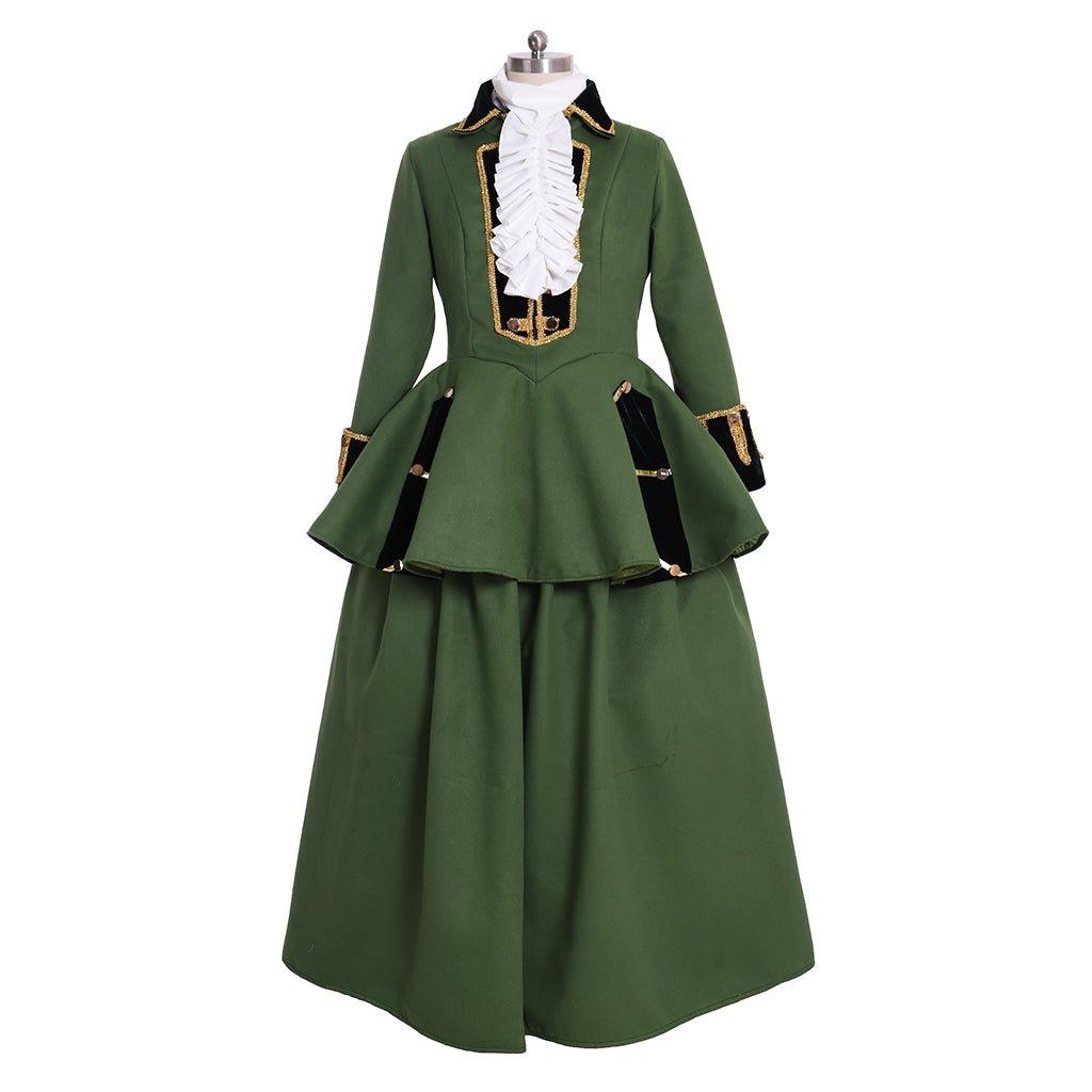 Victorian Green Knight Dress | Hunter Women Cosplay Costume for Masquerade & Daily Wear - Coscosmos