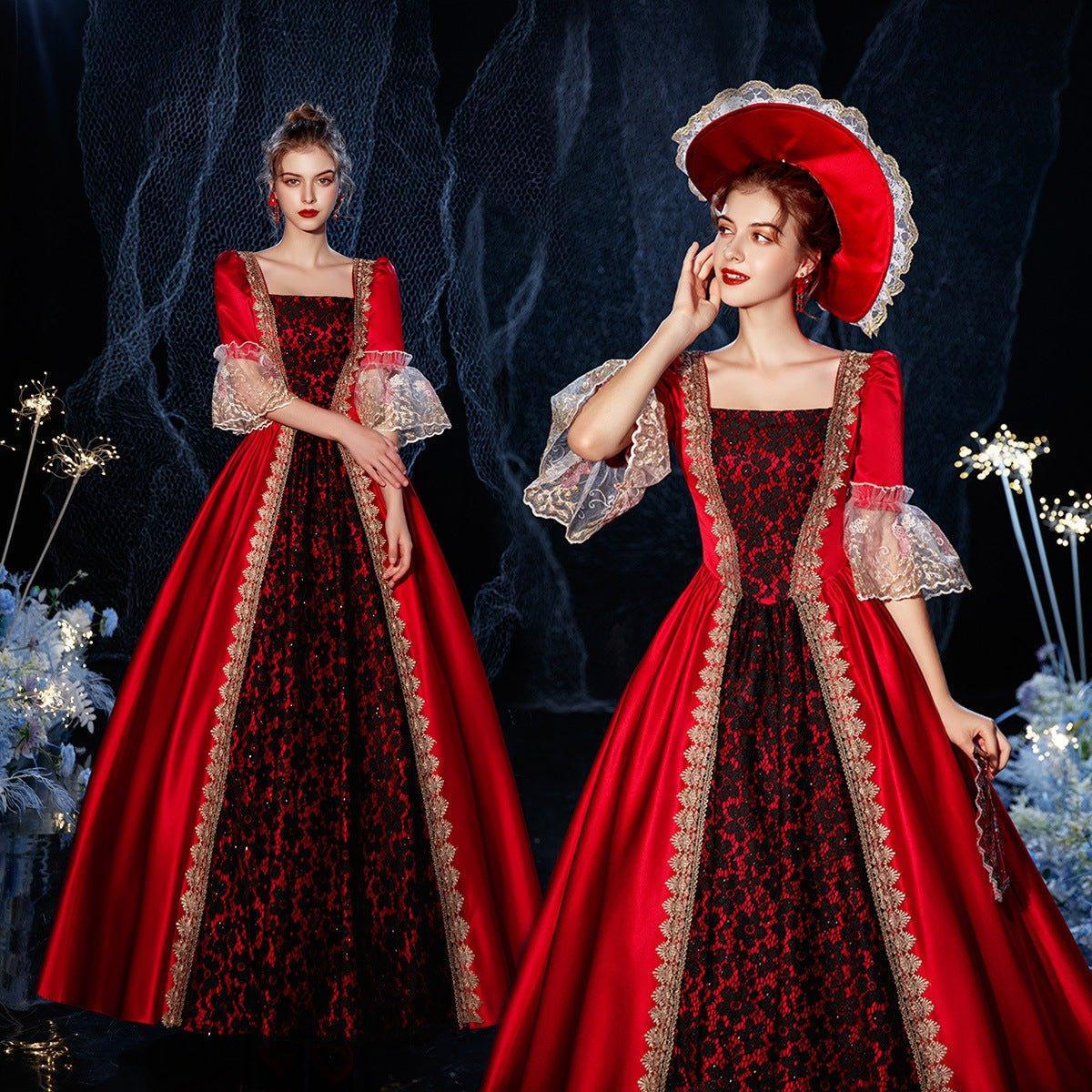 Victorian Halloween Gown: European Court Costume for Theatrical Events - Coscosmos