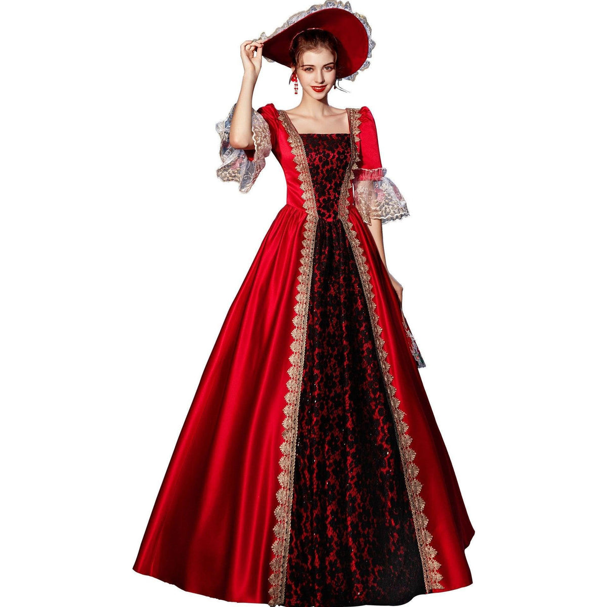 Victorian Halloween Gown: European Court Costume for Theatrical Events - Coscosmos