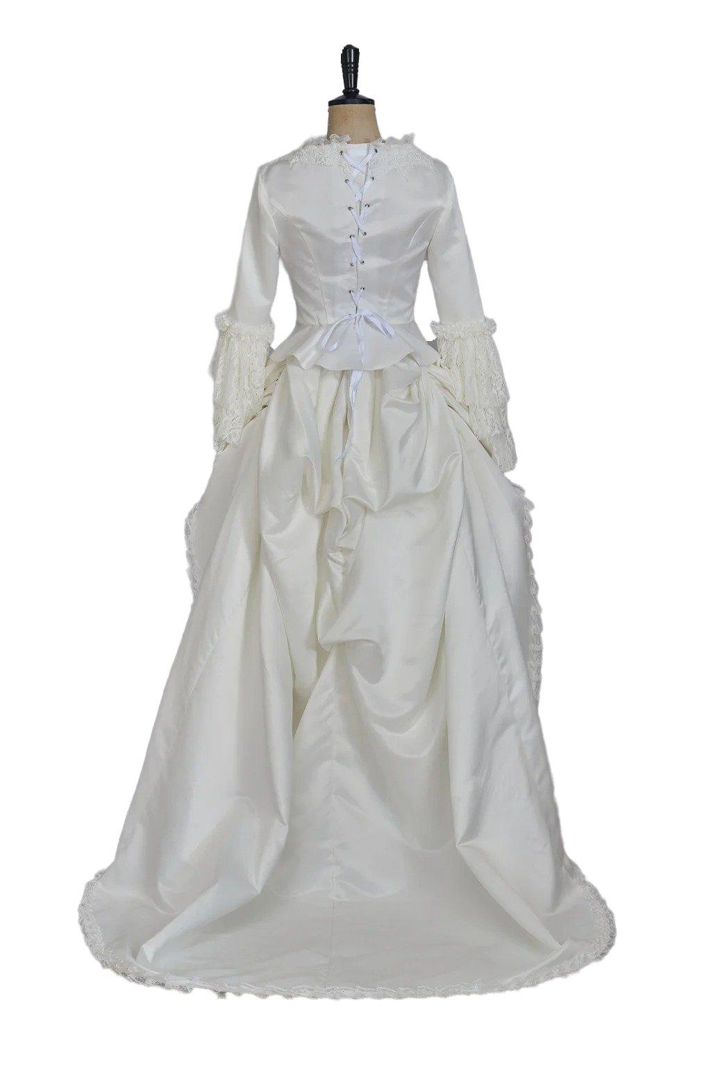 Victorian White Bridal Masquerade Gown | Christine Daae Cosplay Costume from The Phantom of the Opera - Coscosmos