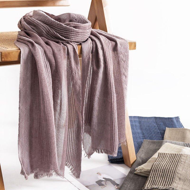 Vintage Style Women's Cashmere - Like Scarf with Artistic Ethnic Design | Cozy Neck Warmer and Wrap Shawl for Fall and Winter - Coscosmos