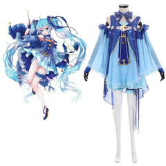 Vocaloid Hatsune Miku Cosplay Snow Miku Costume - Coscosmos