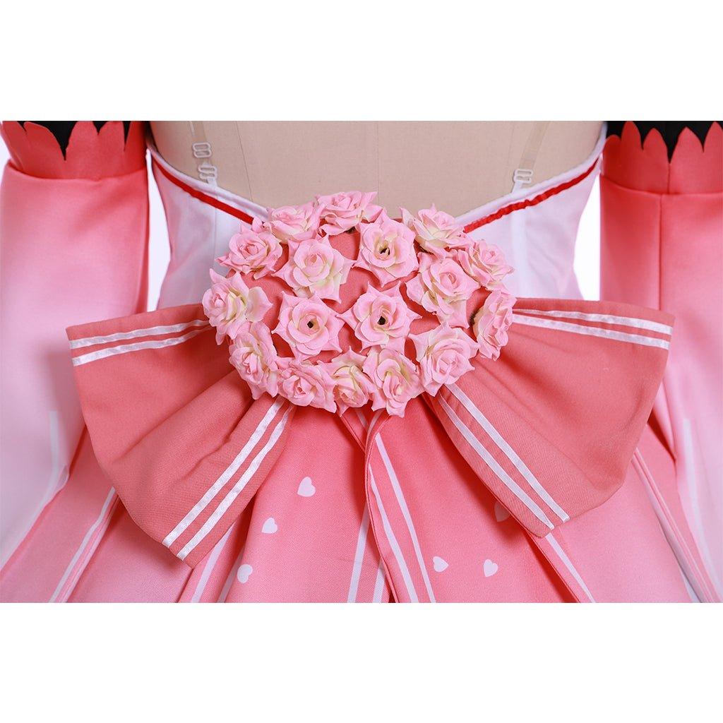 Vocaloid Hatsune Miku Sakura Miku Pink Dress Cosplay Costume - Coscosmos