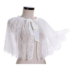 : white Lace Bolero Shrugs For Women Ladies Wedding Capes Wraps Bridal Bolero Short Cape Shawl and Wraps Evening Dress Wedding Cover Up - Coscosmos