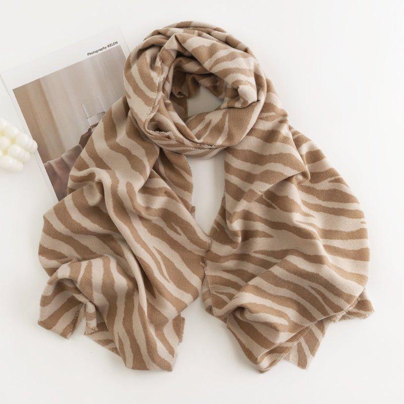 Winter Faux Cashmere Scarf with Daisy Print - Cozy Women's Wrap for Cold Weather | Perfect for Thanksgiving & Halloween - Coscosmos