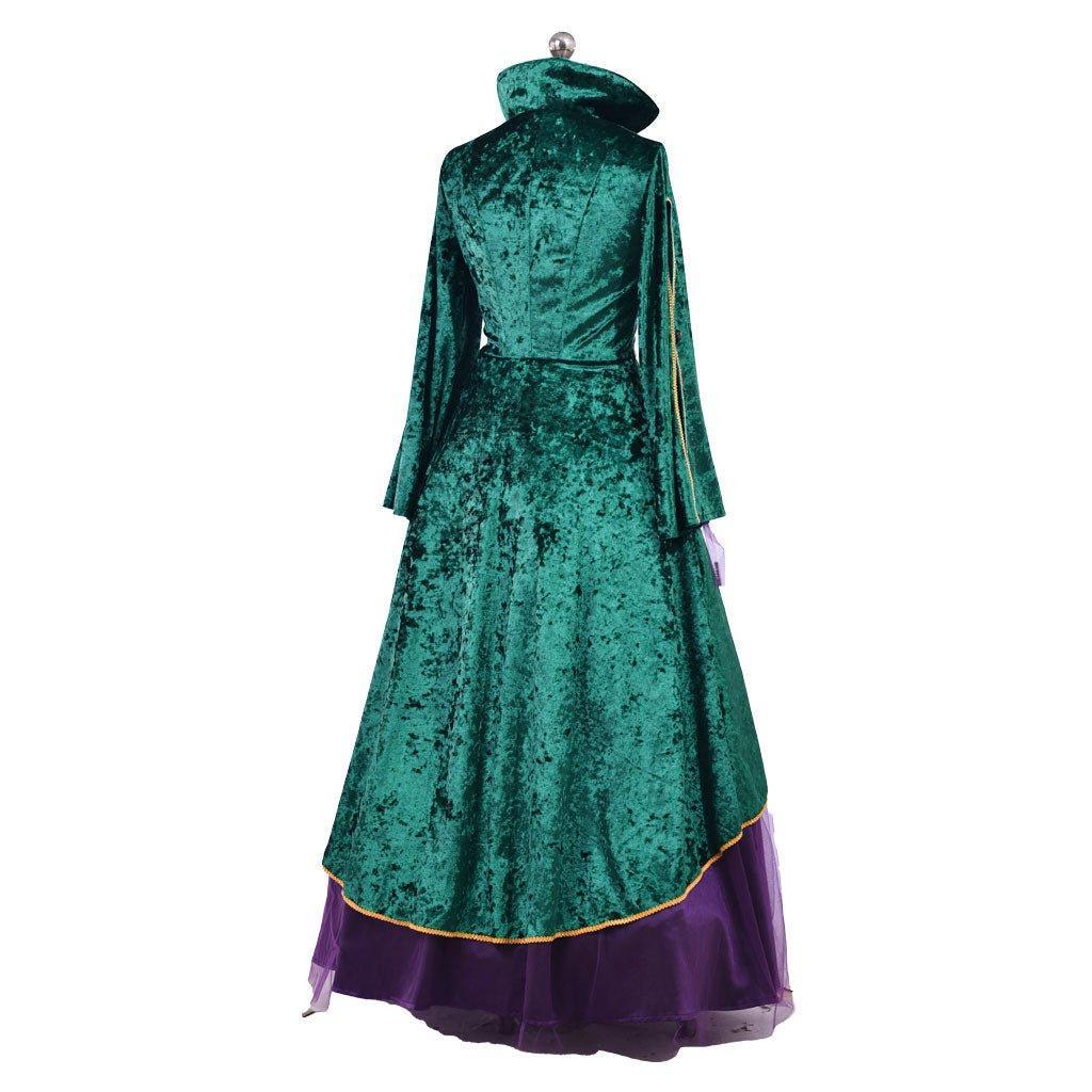 Witch Cosplay Costume Dress | Medieval Green Renaissance Robe Set for Women | Movie & TV - Inspired Halloween Costume - Coscosmos