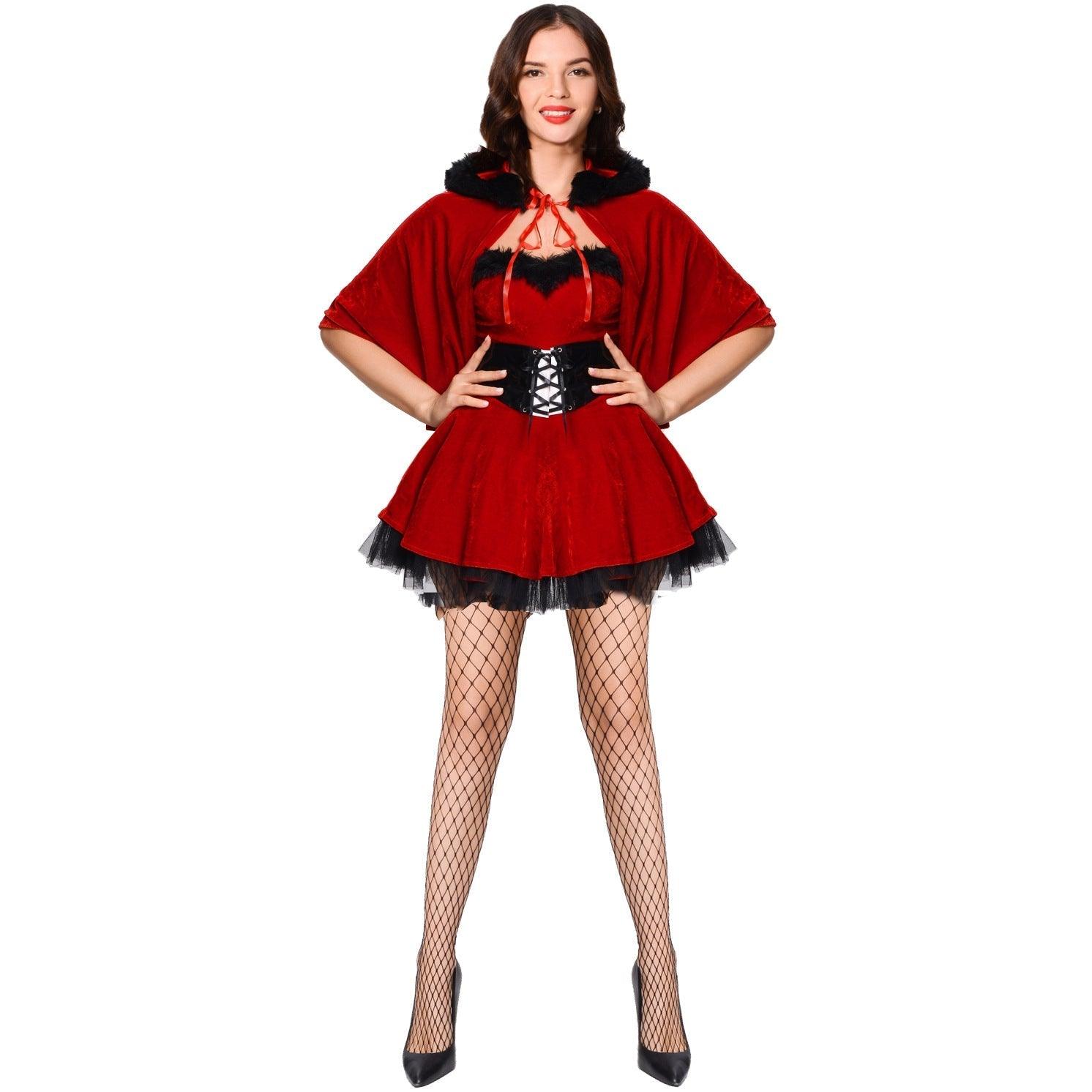 Women's Christmas clothing, foreign trade European and American sexy Christmas clothing set cosplay stage performance clothing - Coscosmos