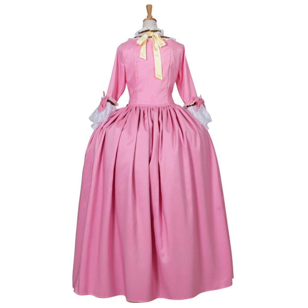 Women's Gothic Evening Rococo Ball Gown Pink Dress Costume | Victorian, Renaissance, Colonial, Princess Style - Coscosmos