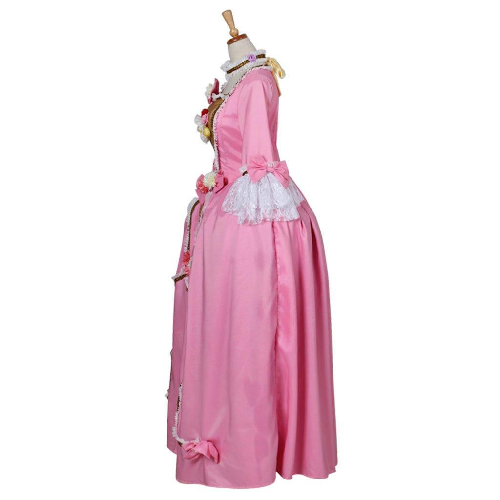 Women's Gothic Evening Rococo Ball Gown Pink Dress Costume | Victorian, Renaissance, Colonial, Princess Style - Coscosmos