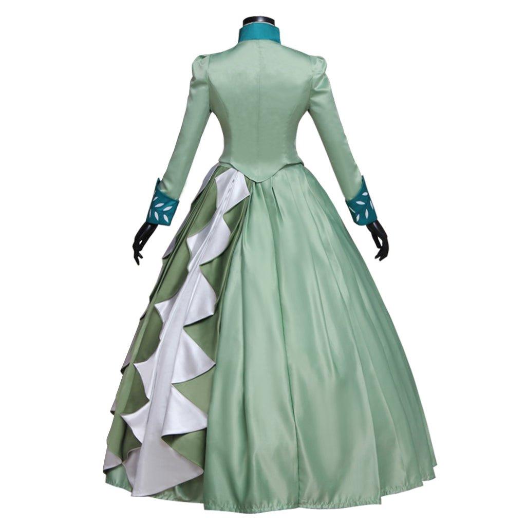 Women's Mina Harker green dress Cosplay Costume Lady's Victorian Bustle Gown Dress - Coscosmos