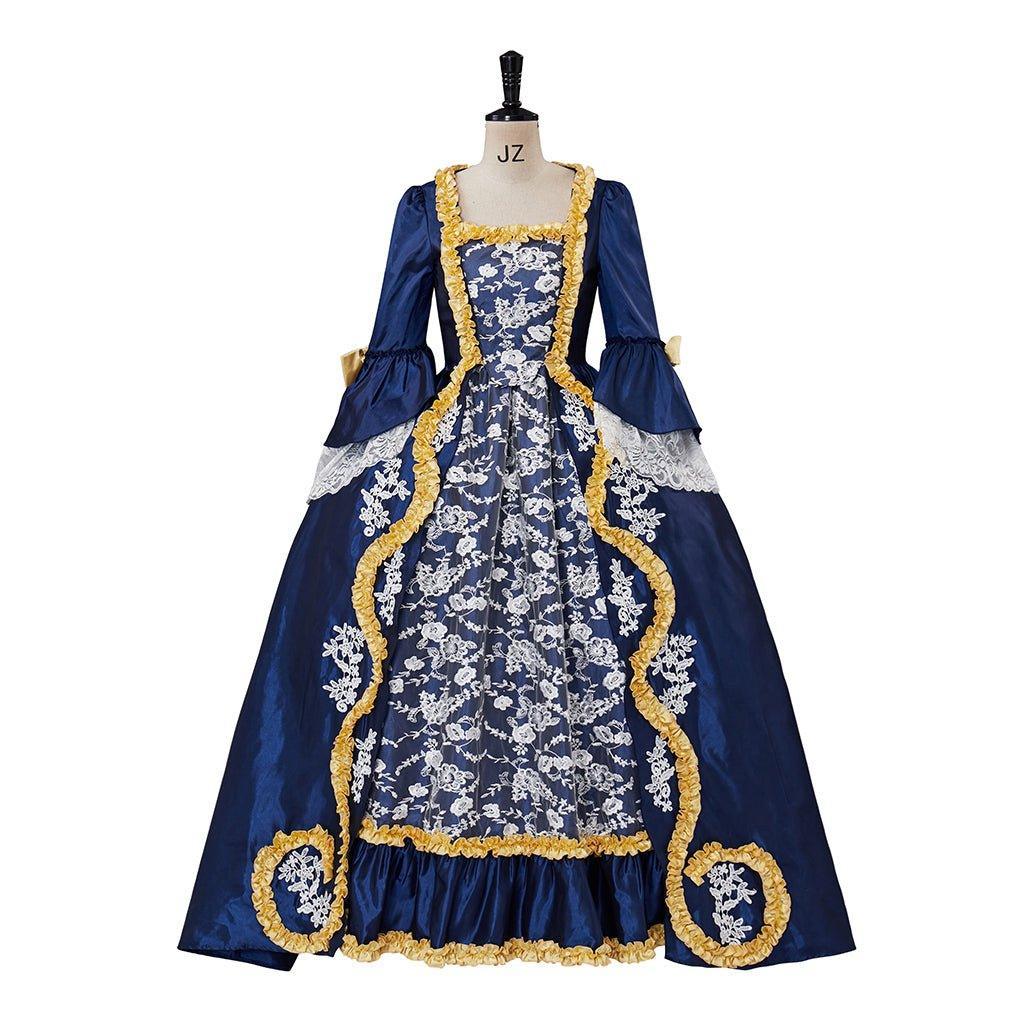 Women's Queen Marie Antoinette Rococo Ball Gown Gothic Victorian Dress Costume for Adult Women - Coscosmos