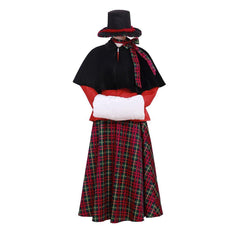 Women's Victorian Christmas Carolers Costume | Dickens Holiday Carol Dress | Coscomos - Coscosmos