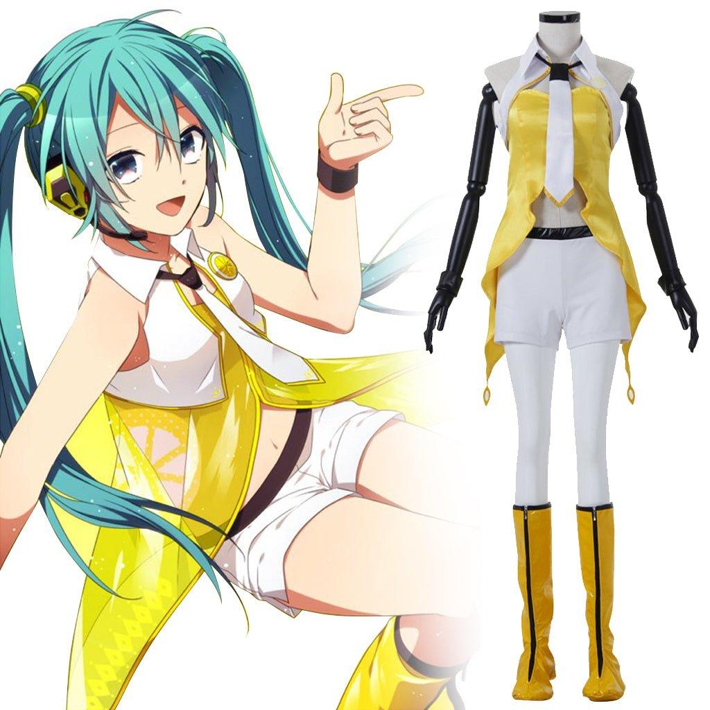 Yellow Miku Cosplay Costume | Hatsune Miku Yellow Outfit - Coscosmos