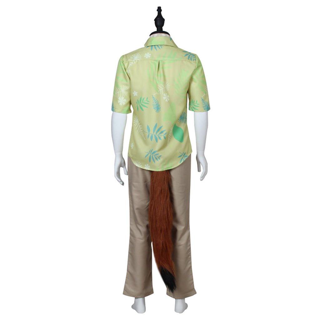 Zootopia Fox Nick Wilde Cosplay Uniform Full Set - Complete Halloween Suit with Ears and Tail - Coscosmos